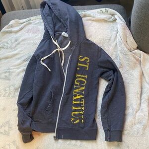 Gray Hoodie with Yellow Print
